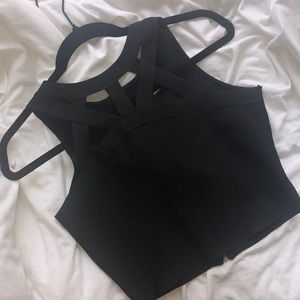 Windsor Black Crop Top